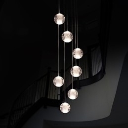 Designer Touch Decorative Modern Pendant Light Pendant Lamp G4 Retroifit 7 Lights Chrome Plating Crystal for Stairs Light