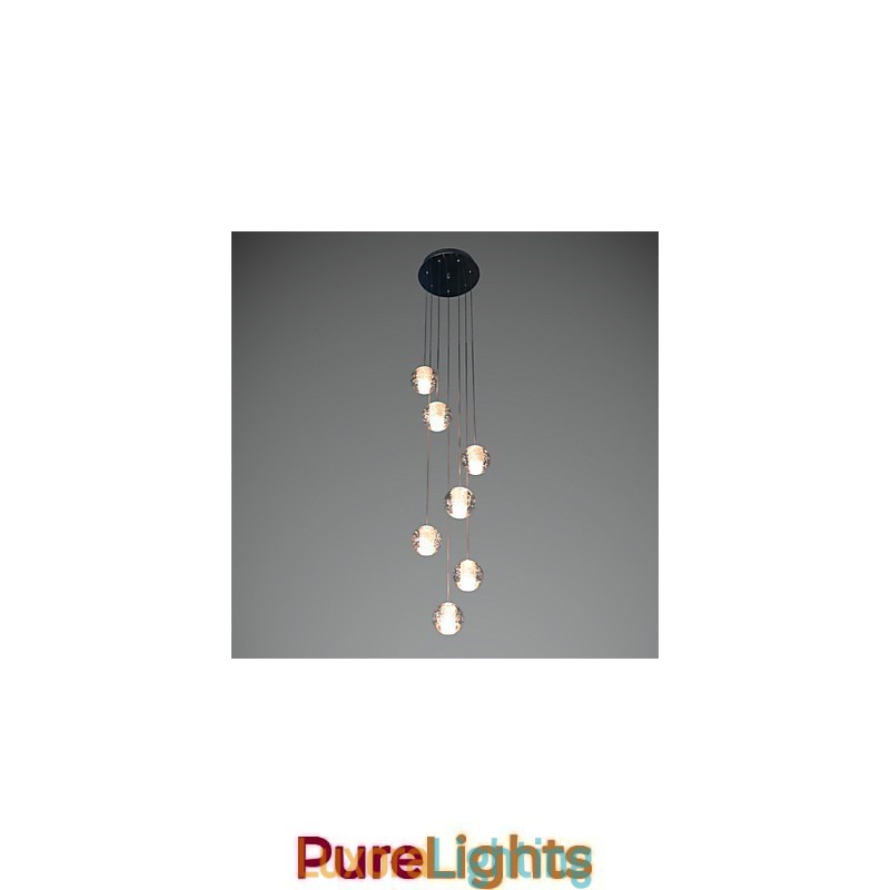 Designer Touch Decorative Modern Pendant Light Pendant Lamp G4 Retroifit 7 Lights Chrome Plating Crystal for Stairs Light