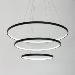 Designer Touch Decorative Dimmable Pendant Light with Remote Control Modern Design Three Rings