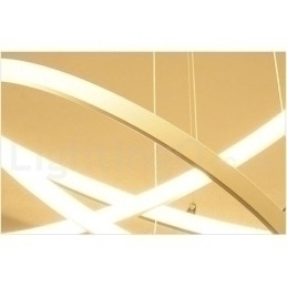 Designer Touch Decorative Dimmable Pendant Light with Remote Control Modern Design Three Rings