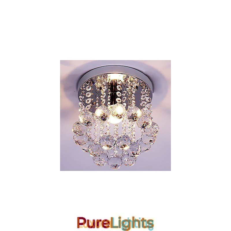 Designer Touch Decorative Flush Mount K9 Crystal Mini Style Modern Chandelier