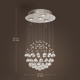Designer Touch Decorative Chandelier Luxury Modern Crystal 4 Lights