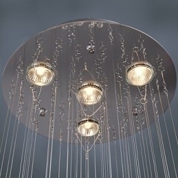 Designer Touch Decorative Chandelier Luxury Modern Crystal 4 Lights