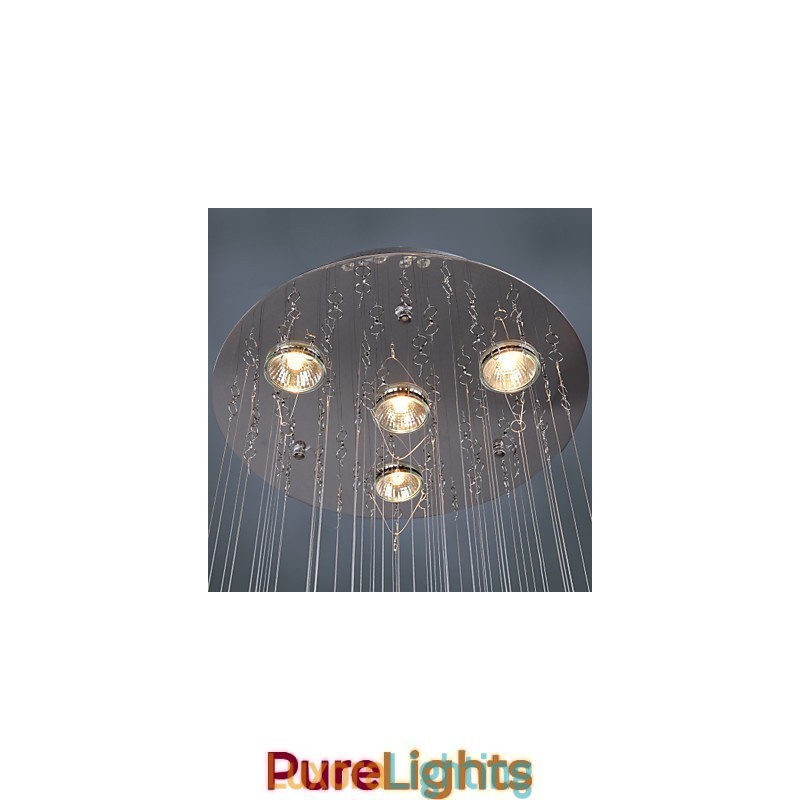 Designer Touch Decorative Chandelier Luxury Modern Crystal 4 Lights