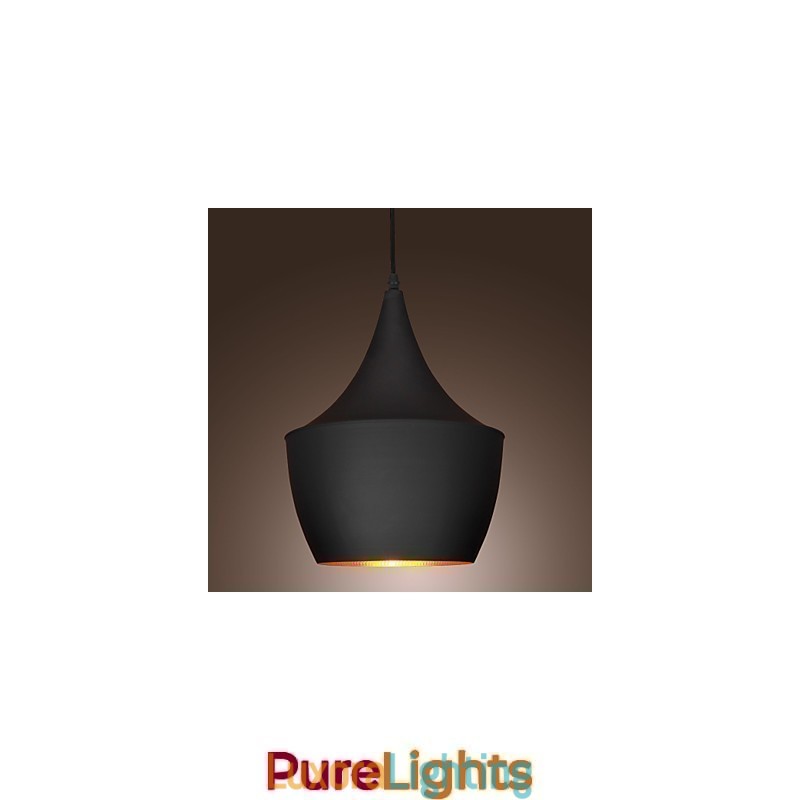 Designer Touch Decorative Pendant Light Retro Vintage Tom Dixon Design Black