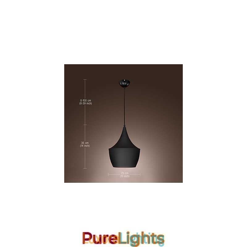 Designer Touch Decorative Pendant Light Retro Vintage Tom Dixon Design Black