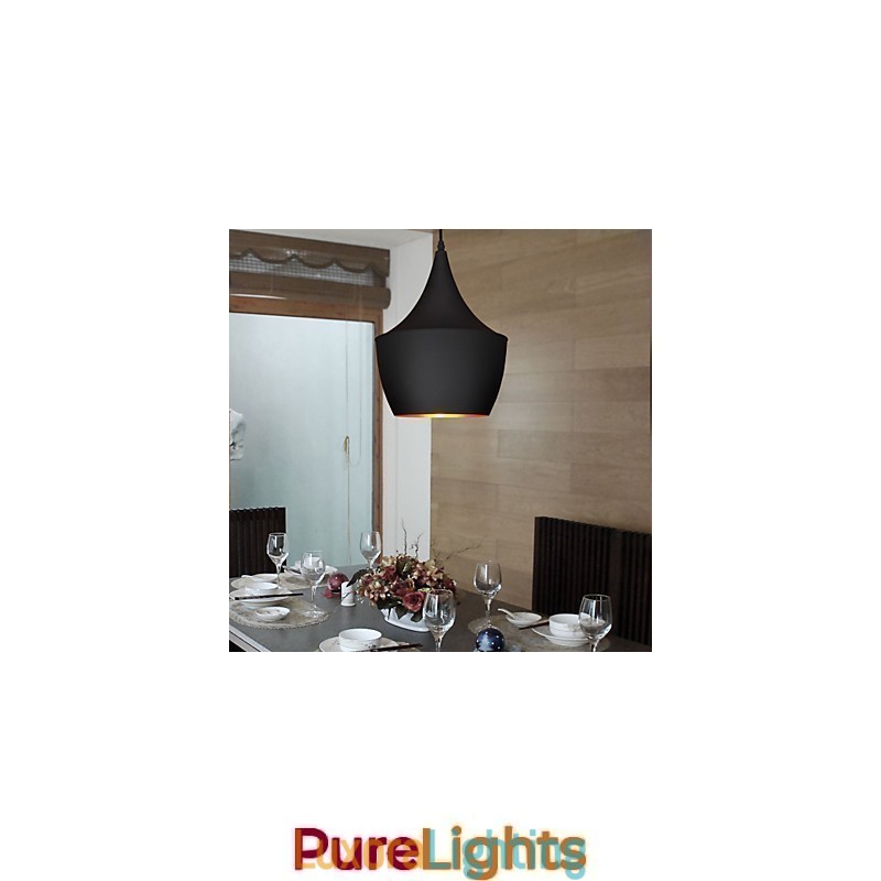 Designer Touch Decorative Pendant Light Retro Vintage Tom Dixon Design Black