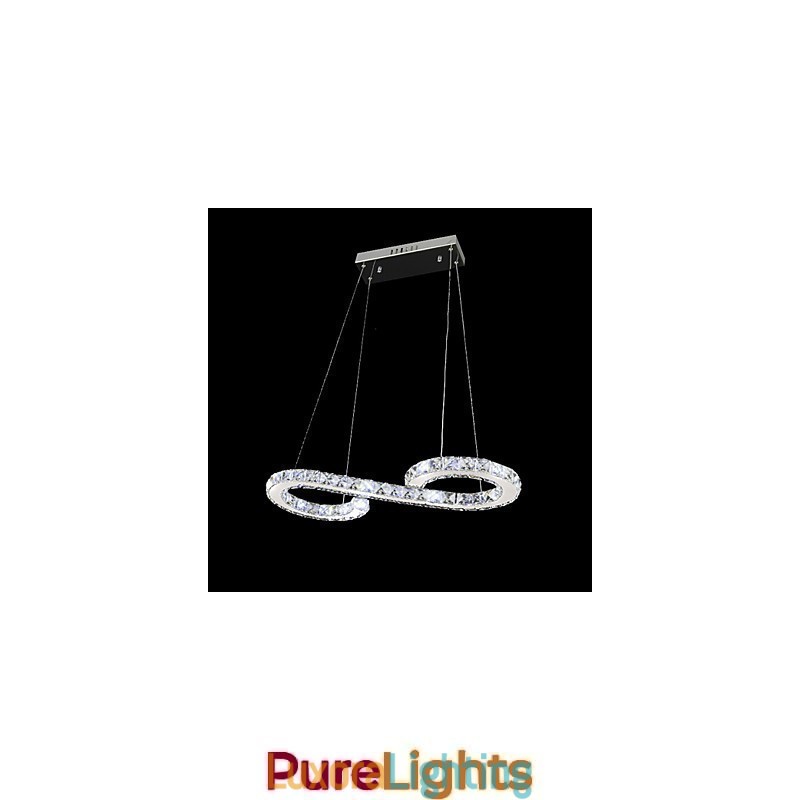 Designer Touch Decorative Modern Contemporary Crystal Chrome Metal Pendant Light