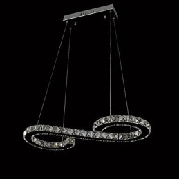 Designer Touch Decorative Modern Contemporary Crystal Chrome Metal Pendant Light