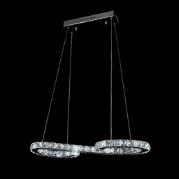Designer Touch Decorative Modern Contemporary Crystal Chrome Metal Pendant Light