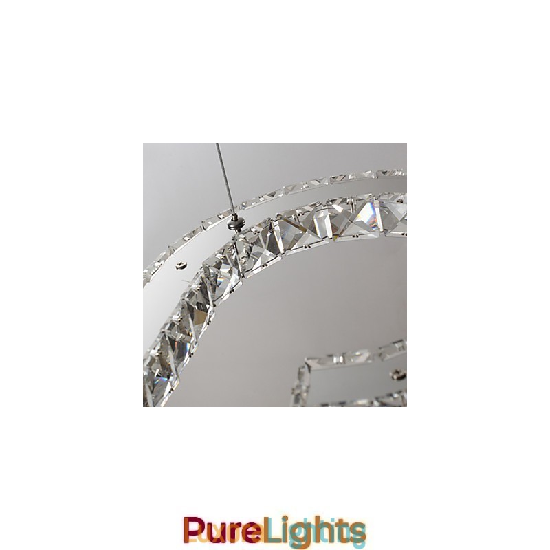 Designer Touch Decorative Modern Contemporary Crystal Chrome Metal Pendant Light