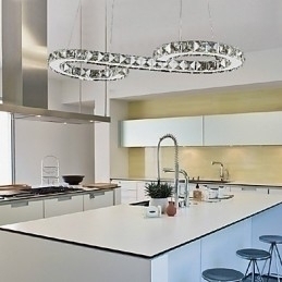 Designer Touch Decorative Modern Contemporary Crystal Chrome Metal Pendant Light