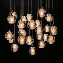 Designer Touch Decorative Creative Engineering Stage Meteorer Crystal Ball Pendant Light