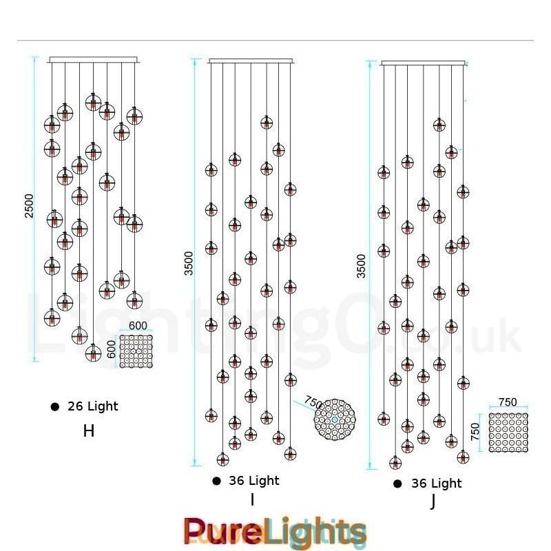 Designer Touch Decorative Creative Engineering Stage Meteorer Crystal Ball Pendant Light