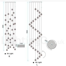 Designer Touch Decorative Creative Engineering Stage Meteorer Crystal Ball Pendant Light