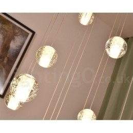 Designer Touch Decorative Creative Engineering Stage Meteorer Crystal Ball Pendant Light
