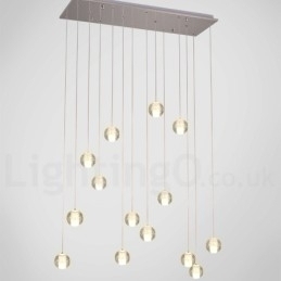 Designer Touch Decorative Creative Engineering Stage Meteorer Crystal Ball Pendant Light