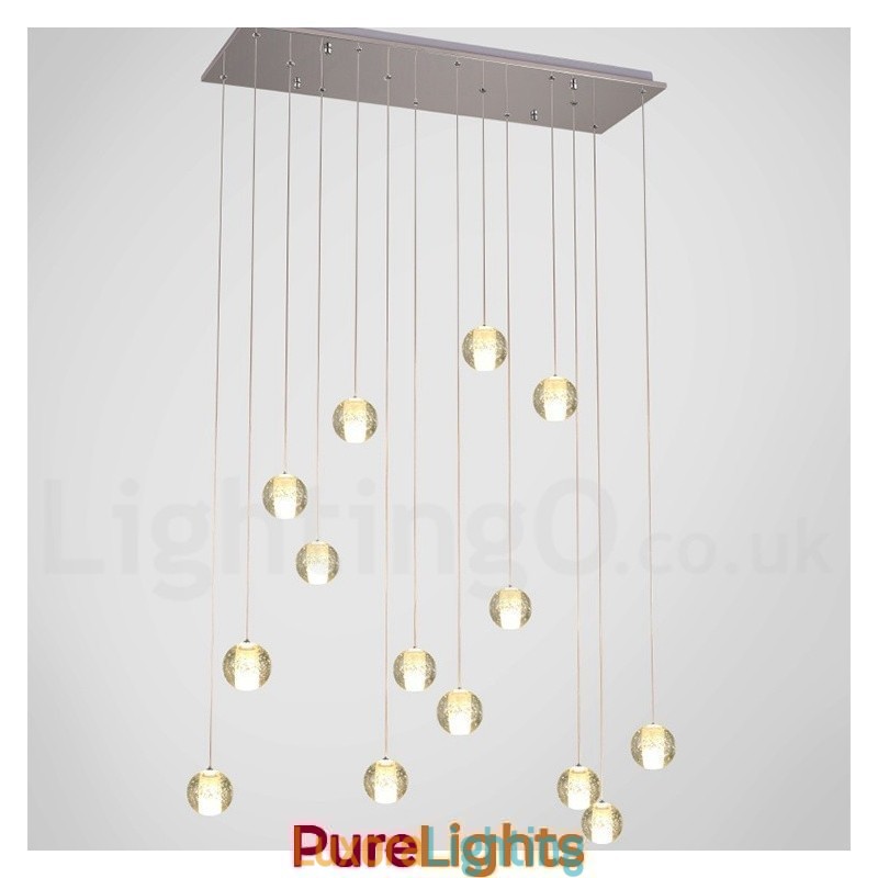 Designer Touch Decorative Creative Engineering Stage Meteorer Crystal Ball Pendant Light