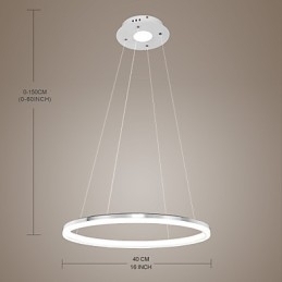 Designer Touch Decorative Modern Design Pendant Light High Quality Acrylic Single Ring Fit