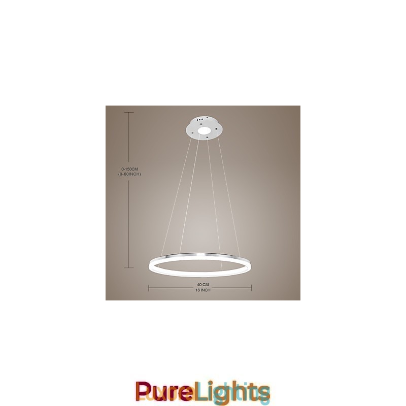 Designer Touch Decorative Modern Design Pendant Light High Quality Acrylic Single Ring Fit