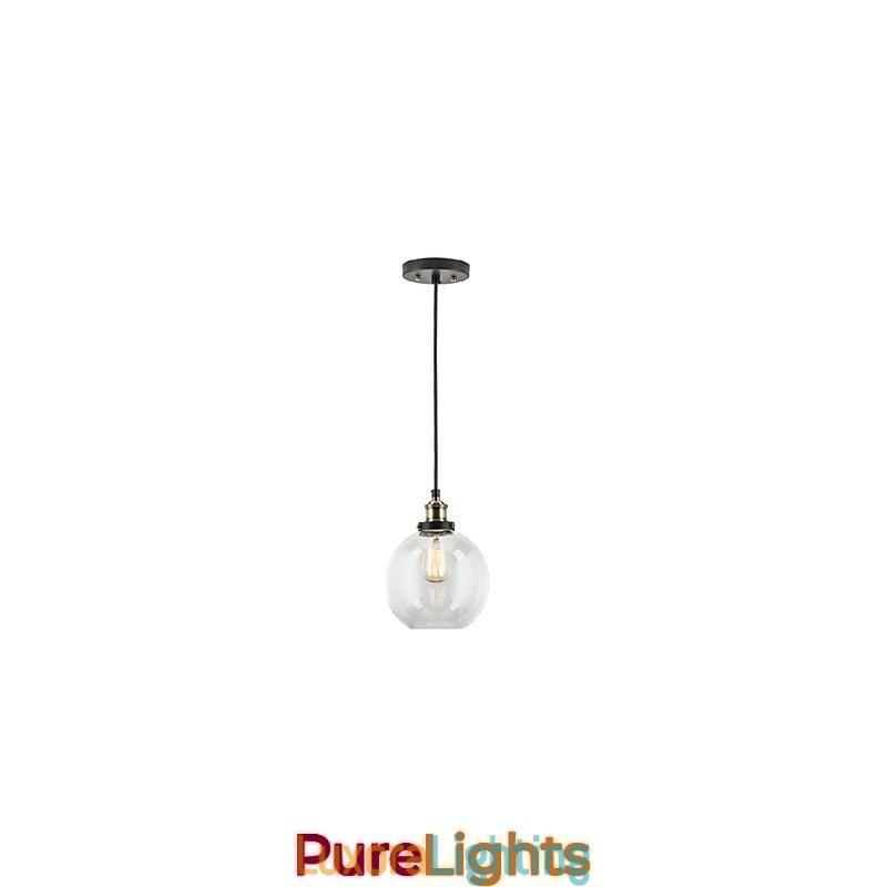 Designer Touch Decorative Industrial Factory Pendant Lamp Antique Brass One Light Fixture Glass Shade Cafe Pendant Light