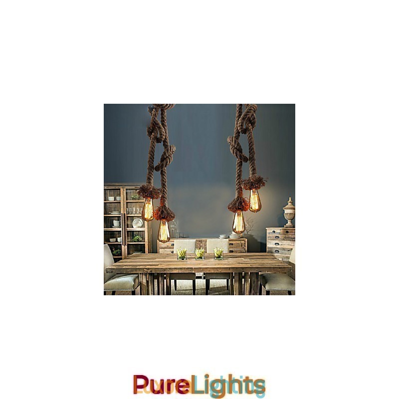 Designer Touch Decorative Pendant Lights 2 Lights Industrial wind restoring ancient ways is the cafe counter creative droplight