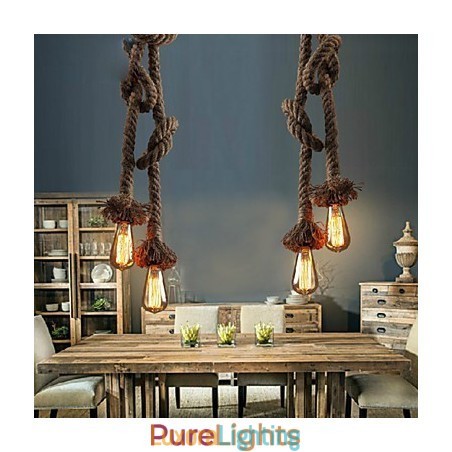 Designer Touch Decorative Pendant Lights 2 Lights Industrial wind restoring ancient ways is the cafe counter creative droplight