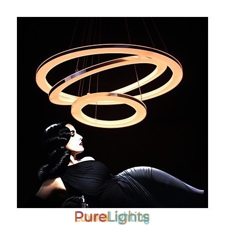 Designer Touch Decorative Modern Pendant Light 3 Rings Pendant Lamp Acrylic