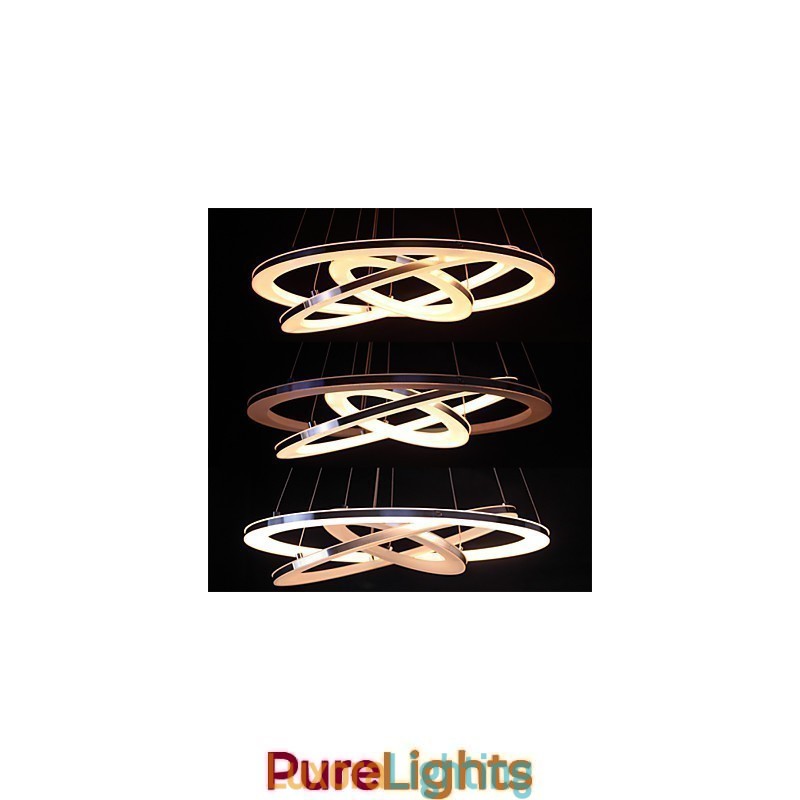 Designer Touch Decorative Modern Pendant Light 3 Rings Pendant Lamp Acrylic