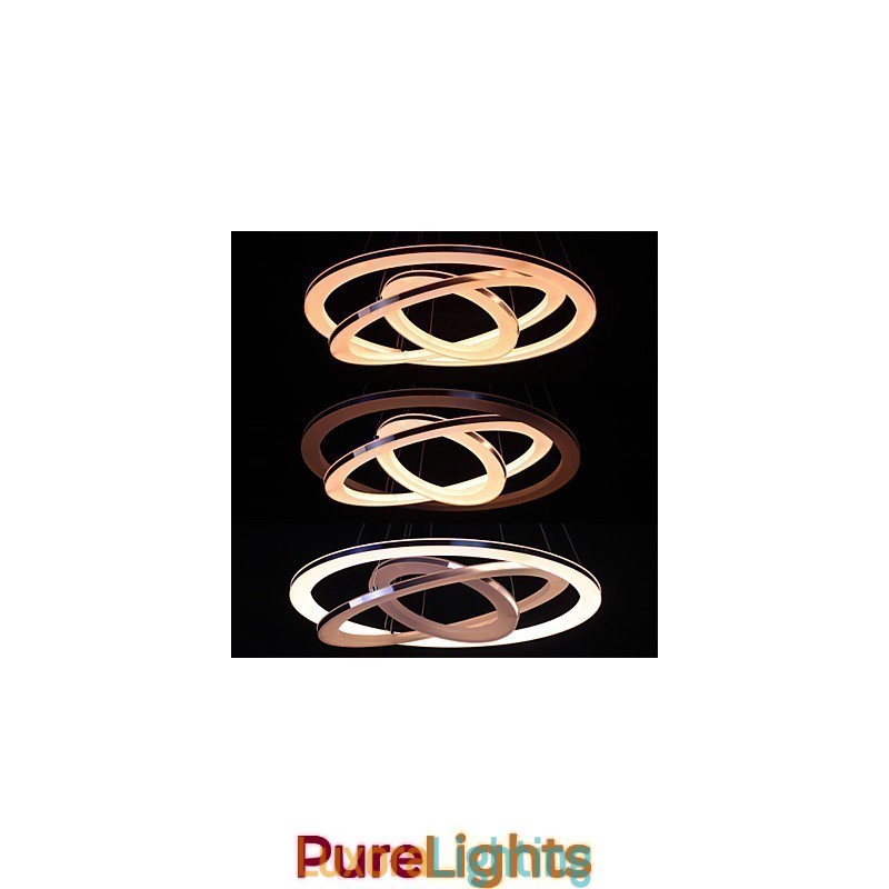 Designer Touch Decorative Modern Pendant Light 3 Rings Pendant Lamp Acrylic