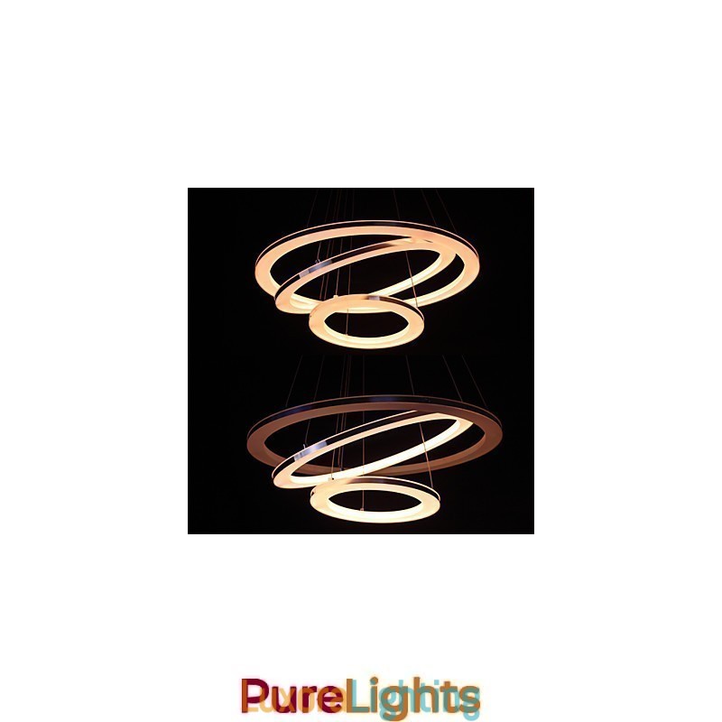 Designer Touch Decorative Modern Pendant Light 3 Rings Pendant Lamp Acrylic