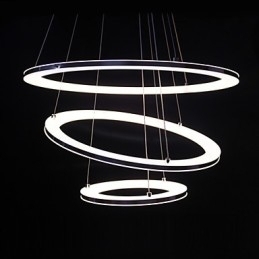 Designer Touch Decorative Modern Pendant Light 3 Rings Pendant Lamp Acrylic