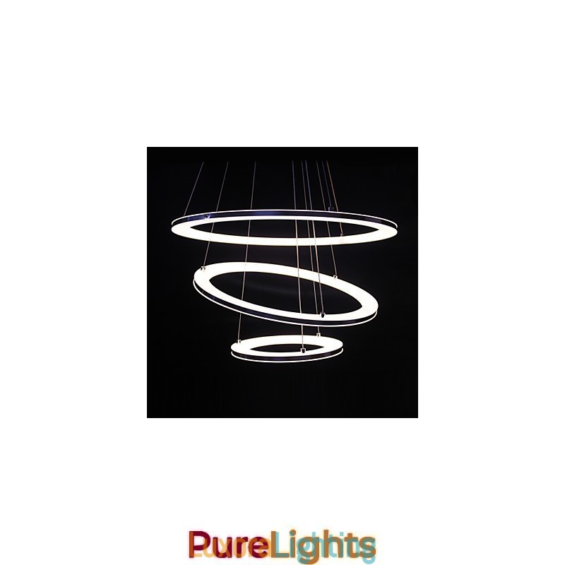 Designer Touch Decorative Modern Pendant Light 3 Rings Pendant Lamp Acrylic