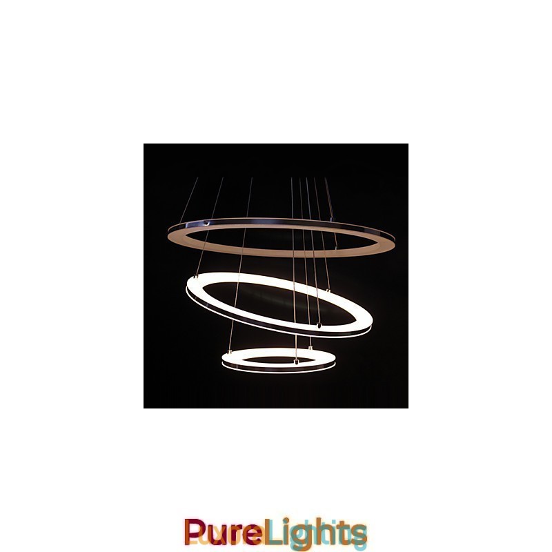 Designer Touch Decorative Modern Pendant Light 3 Rings Pendant Lamp Acrylic