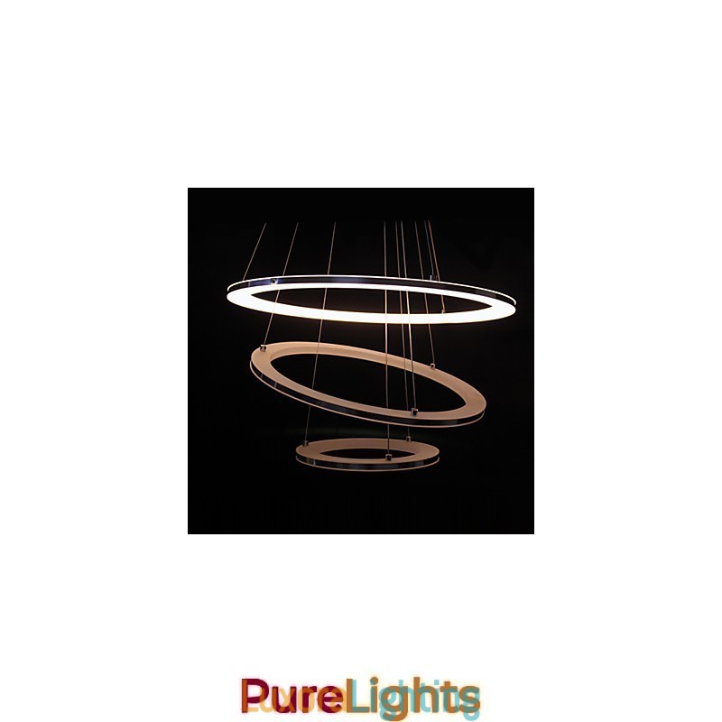 Designer Touch Decorative Modern Pendant Light 3 Rings Pendant Lamp Acrylic