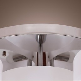 Designer Touch Decorative Modern Contemporary Chrome Metal Chandelier Flush Mount