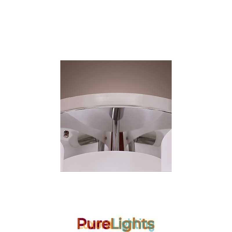 Designer Touch Decorative Modern Contemporary Chrome Metal Chandelier Flush Mount