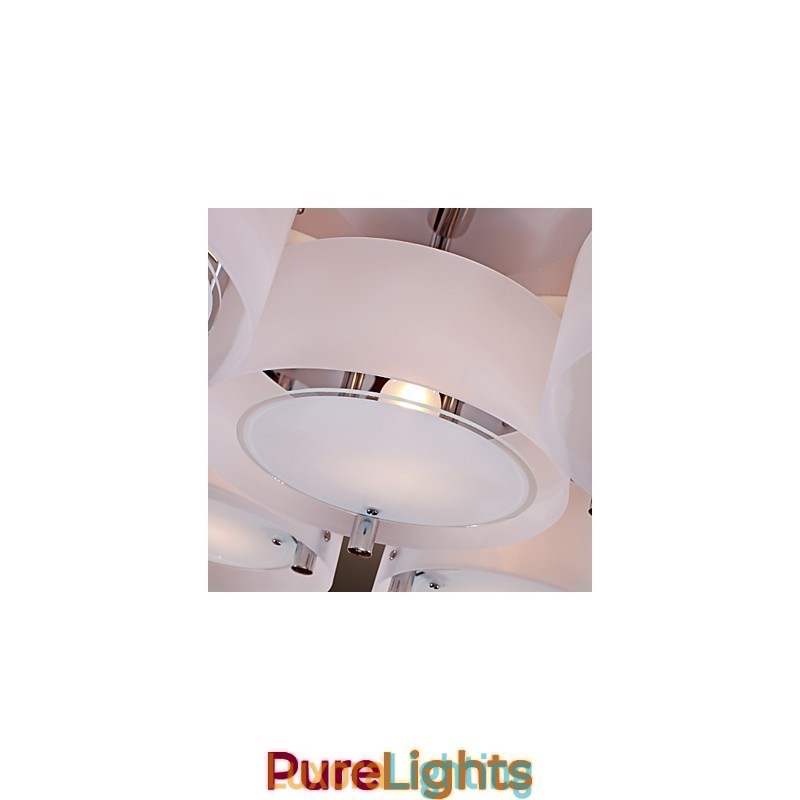 Designer Touch Decorative Modern Contemporary Chrome Metal Chandelier Flush Mount