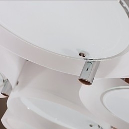 Designer Touch Decorative Modern Contemporary Chrome Metal Chandelier Flush Mount