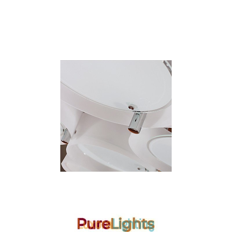 Designer Touch Decorative Modern Contemporary Chrome Metal Chandelier Flush Mount