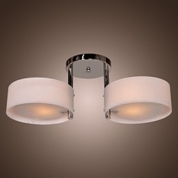 Designer Touch Decorative Modern Contemporary Chrome Metal Chandelier Flush Mount