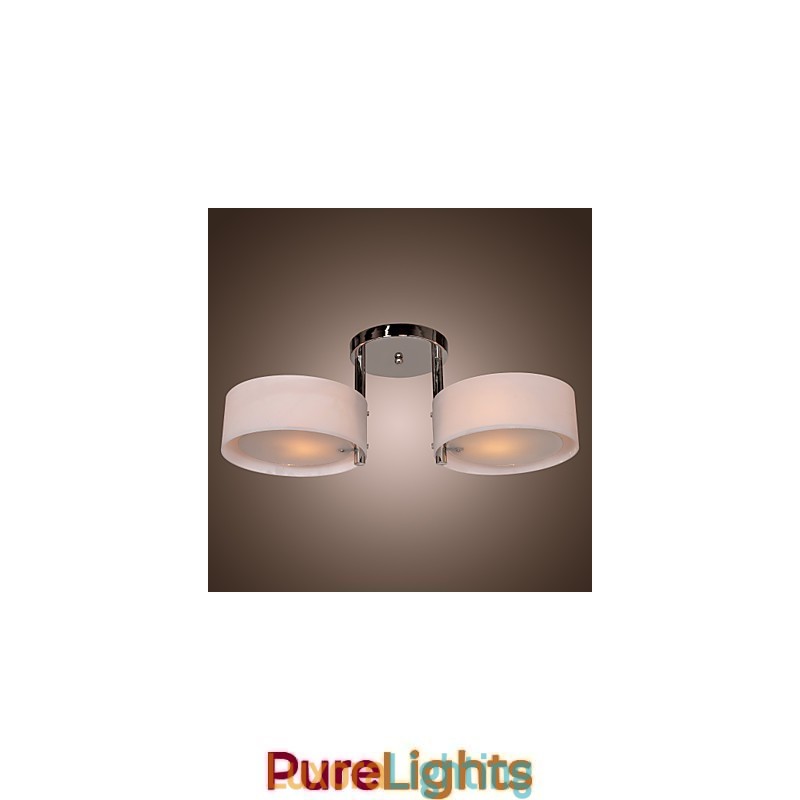 Designer Touch Decorative Modern Contemporary Chrome Metal Chandelier Flush Mount