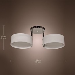 Designer Touch Decorative Modern Contemporary Chrome Metal Chandelier Flush Mount