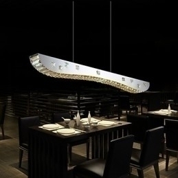 Designer Touch Decorative Crystal Pendant Light Chrome Metal Pendant Light Amber or Clear Crystal