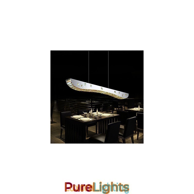 Designer Touch Decorative Crystal Pendant Light Chrome Metal Pendant Light Amber or Clear Crystal