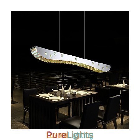 Designer Touch Decorative Crystal Pendant Light Chrome Metal Pendant Light Amber or Clear Crystal