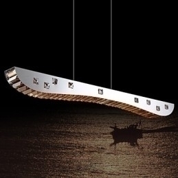 Designer Touch Decorative Crystal Pendant Light Chrome Metal Pendant Light Amber or Clear Crystal