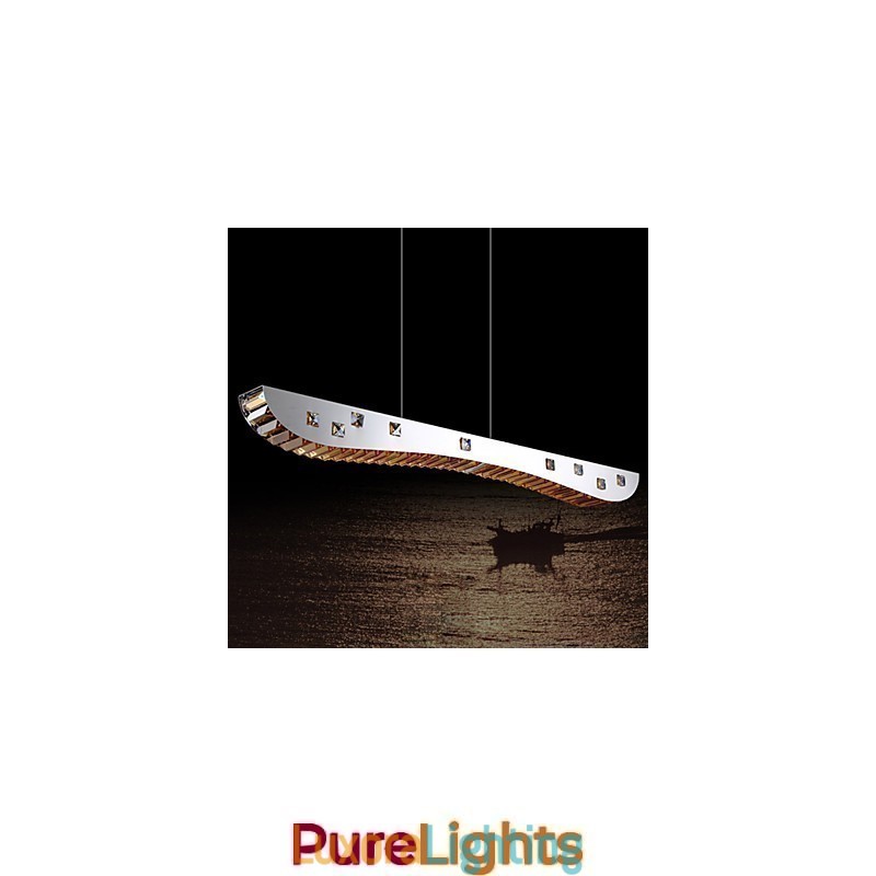 Designer Touch Decorative Crystal Pendant Light Chrome Metal Pendant Light Amber or Clear Crystal