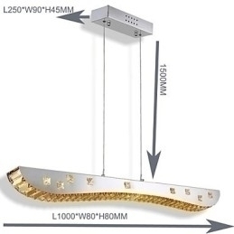 Designer Touch Decorative Crystal Pendant Light Chrome Metal Pendant Light Amber or Clear Crystal