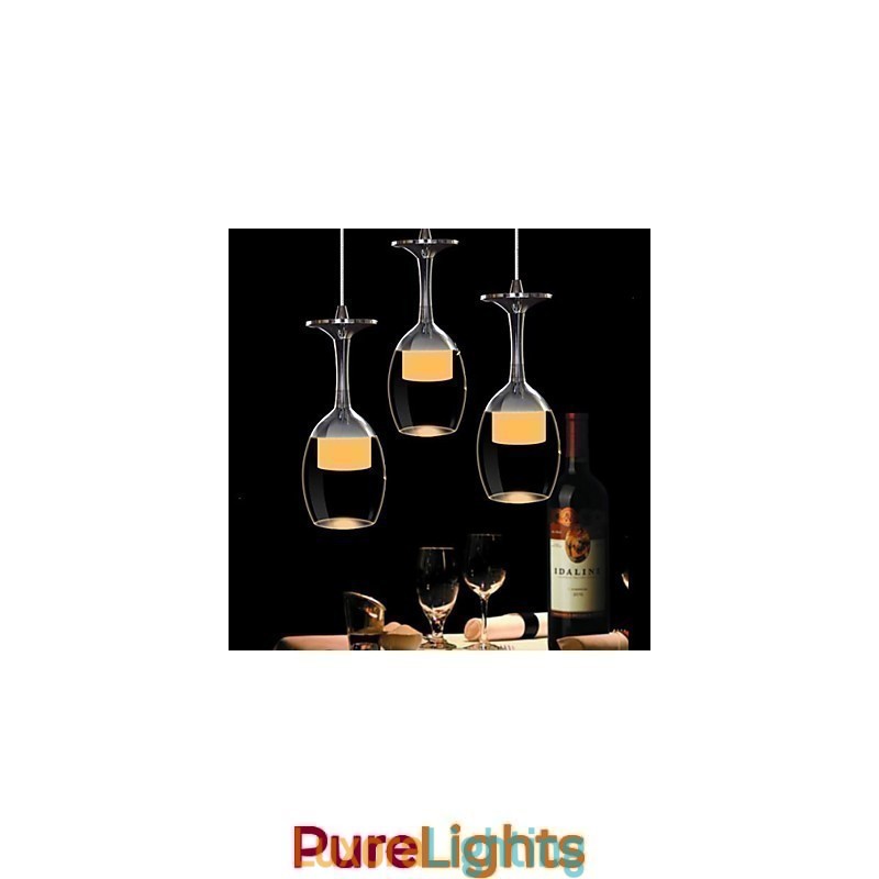 Designer Touch Decorative 3 Light Modern Contemporary Traditional Classic Country Bowl Chrome Glass Chandelier Pendant Light